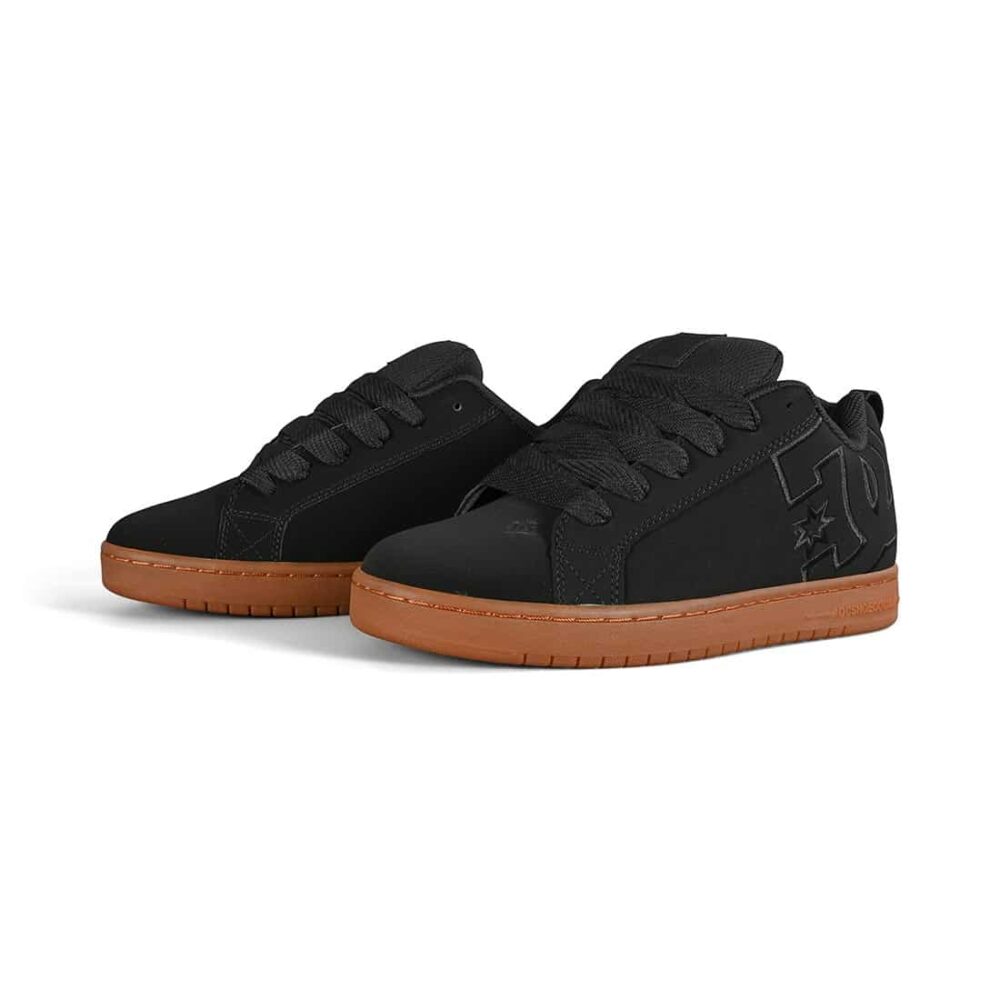 DC Court Graffik Skate Shoes - Black/Gum