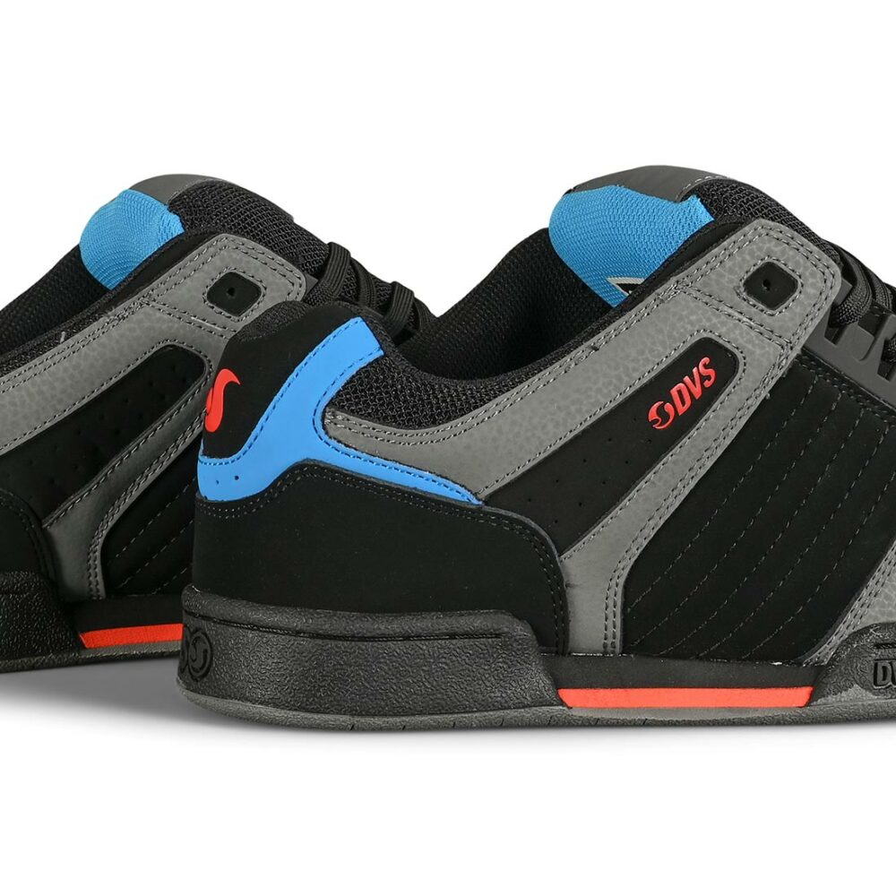 DVS Celsius Skate Shoes - Black/Charcoal/Blue/Fiery Red