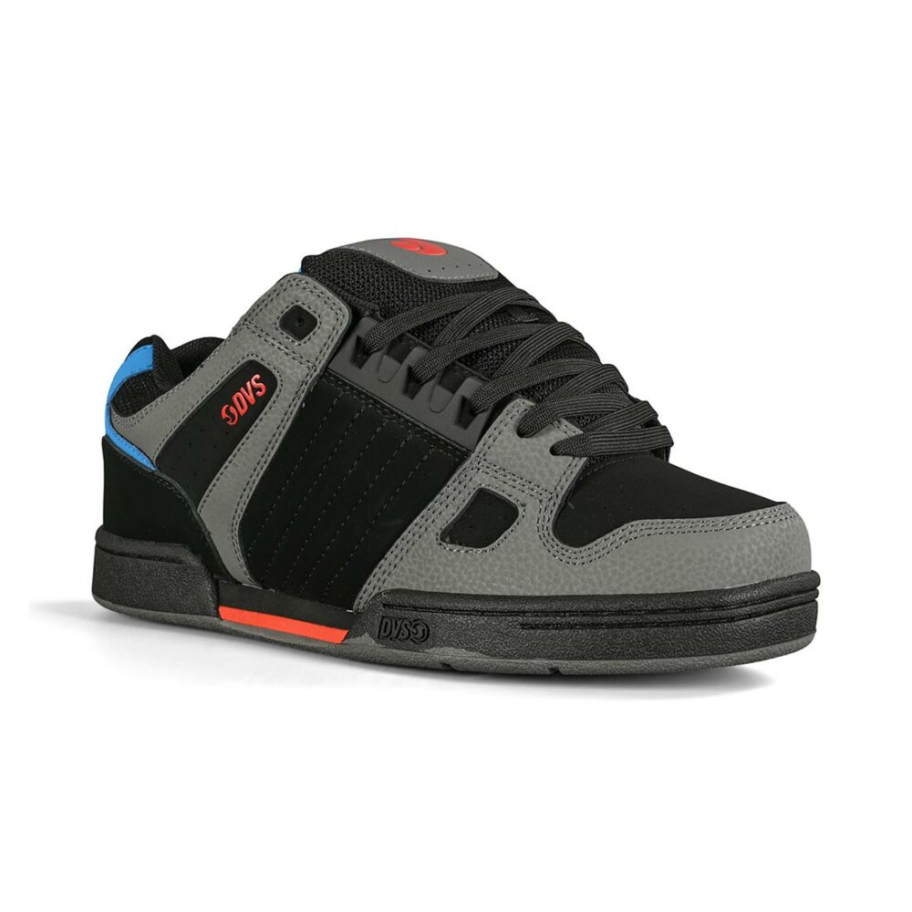 DVS Celsius Skate Shoes - Black/Charcoal/Blue/Fiery Red