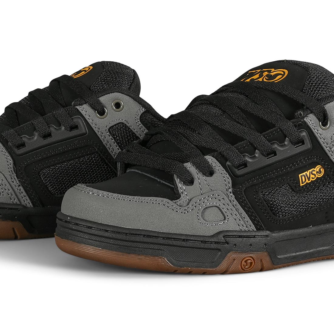 DVS Comanche Skate Shoes Black Charcoal Gum Gold Supereight