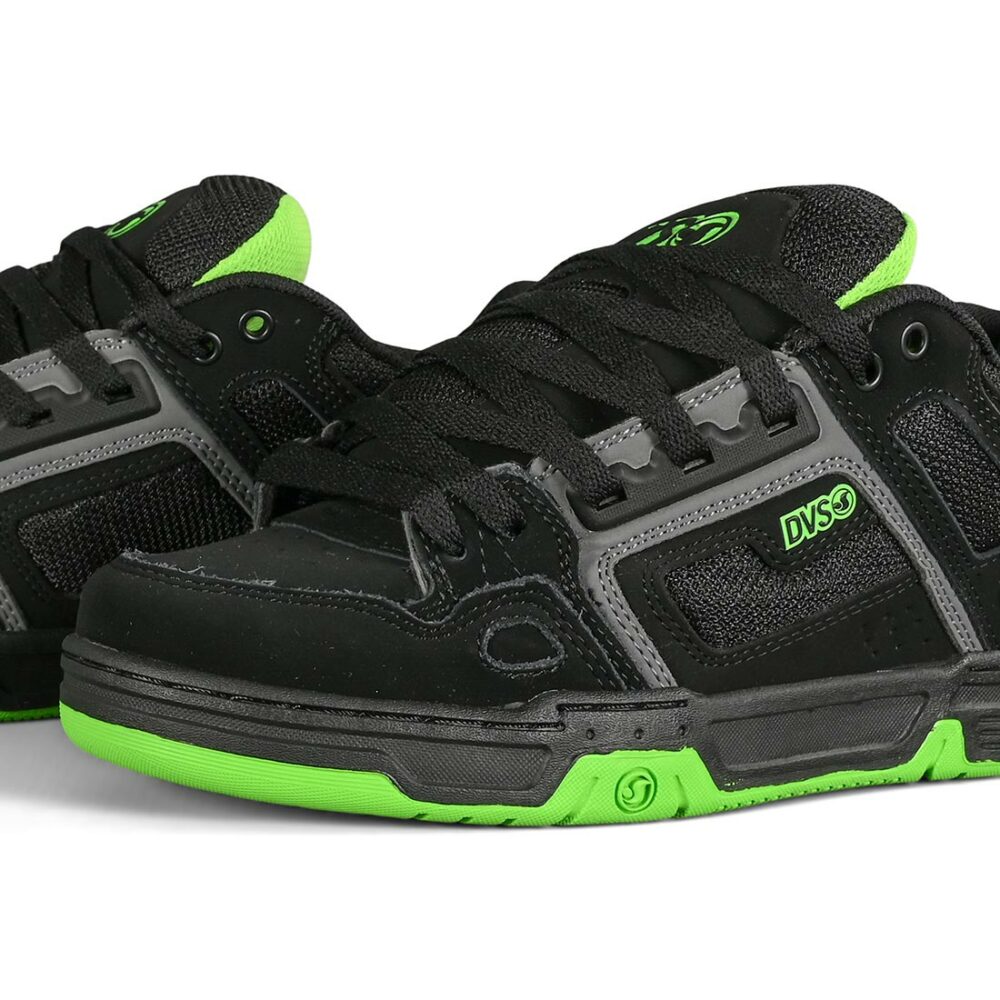 DVS Comanche Skate Shoes - Black/Charcoal/Lime