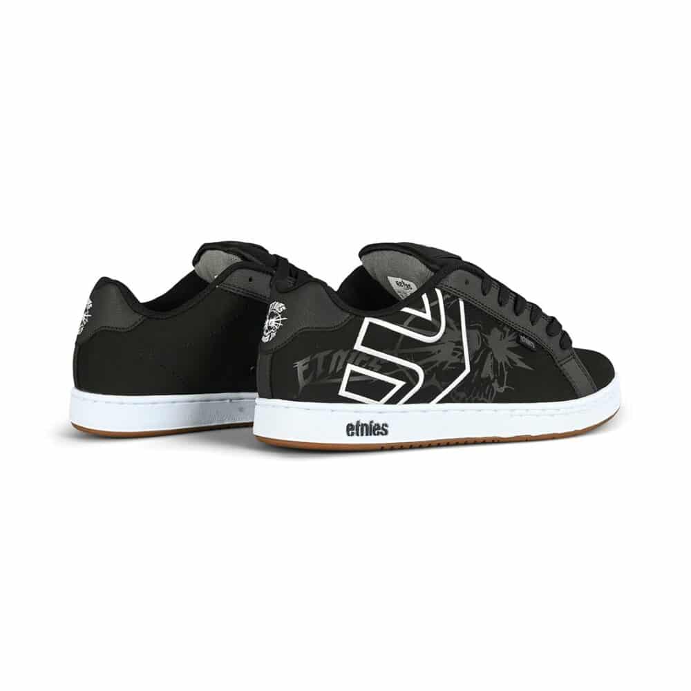 Etnies Fader Skate Shoes - Black/Skulls