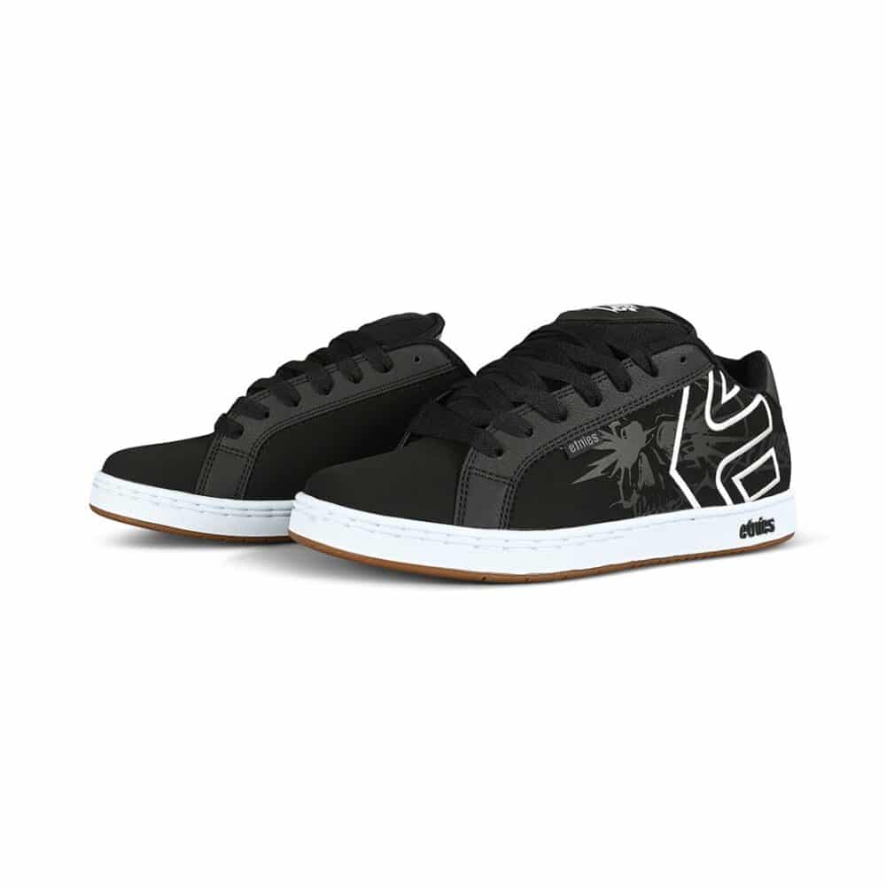 Etnies Fader Skate Shoes - Black/Skulls