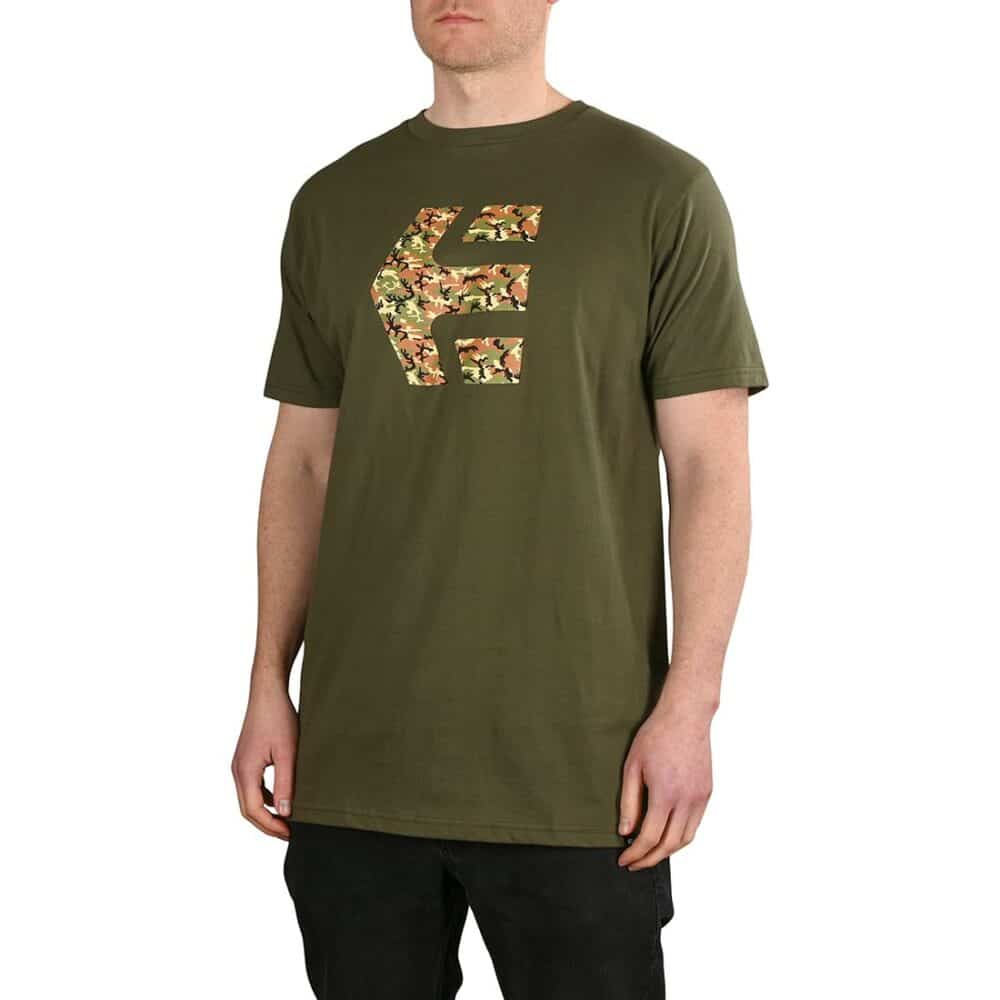 Etnies Icon Print S/S T-Shirt - Green/Camo