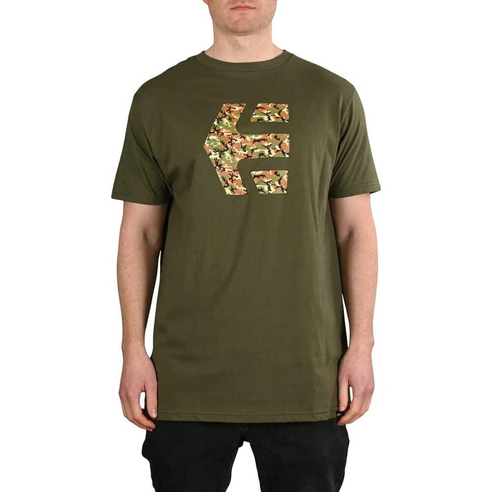 Etnies Icon Print S/S T-Shirt - Green/Camo