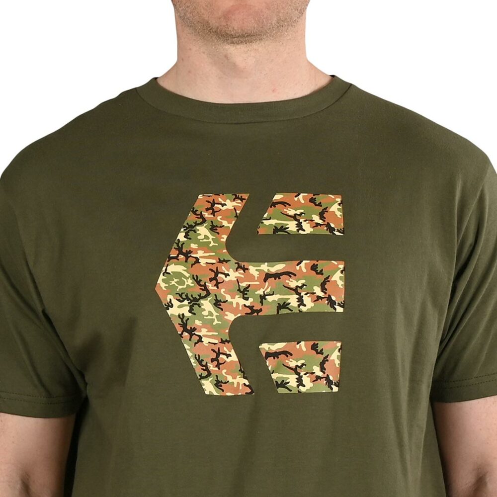 Etnies Icon Print S/S T-Shirt - Green/Camo