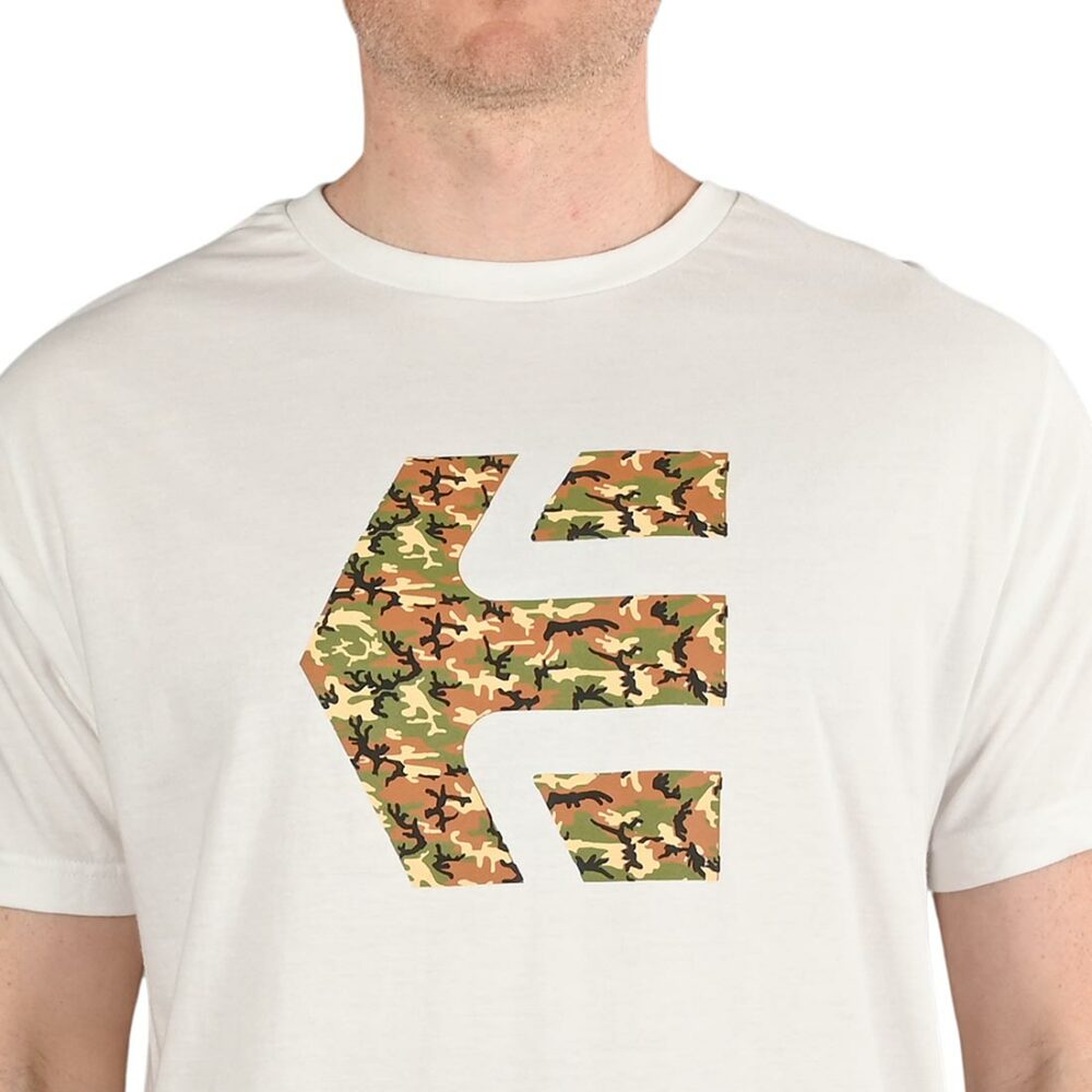 Etnies Icon Print S/S T-Shirt - White/Camo