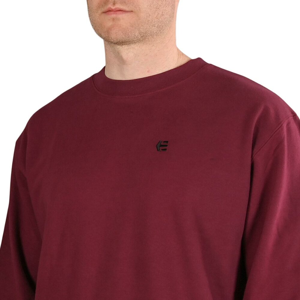 Etnies Icon Pullover Crew Sweatshirt - Burgundy