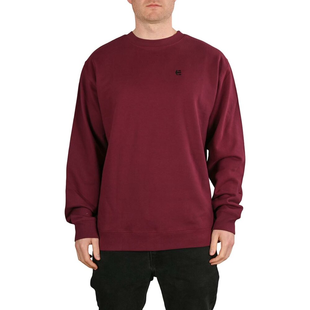 Etnies Icon Pullover Crew Sweatshirt - Burgundy