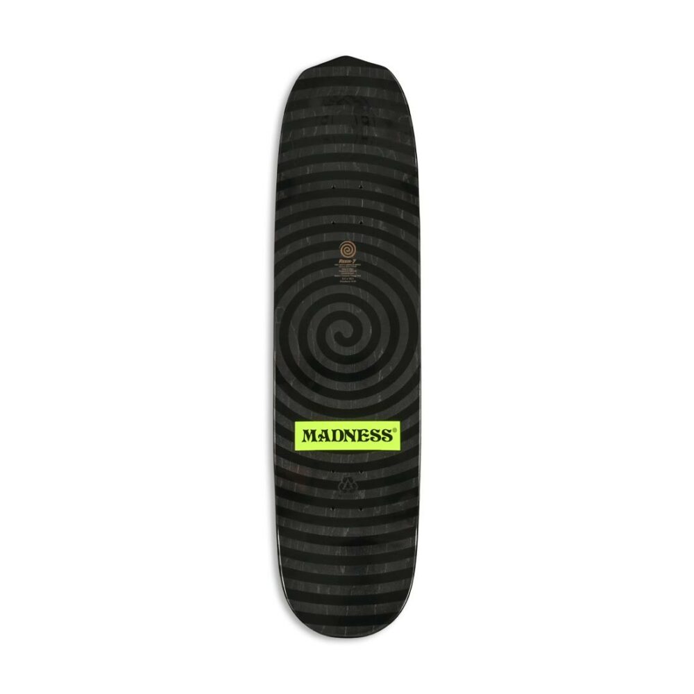 Madness Outcast R7 Slick 8.5" Skateboard Deck - Green/Yellow