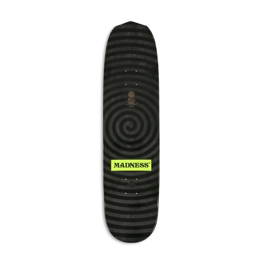 Madness Outcast R7 Slick Middle 8.5" Skateboard Deck - Green/Yellow