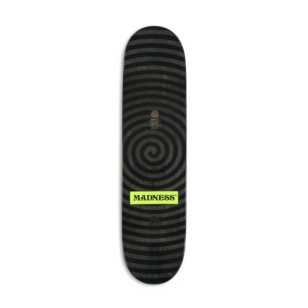 Madness Voices R7 Slick Middle 8.125" Skateboard Deck - Green/Multi