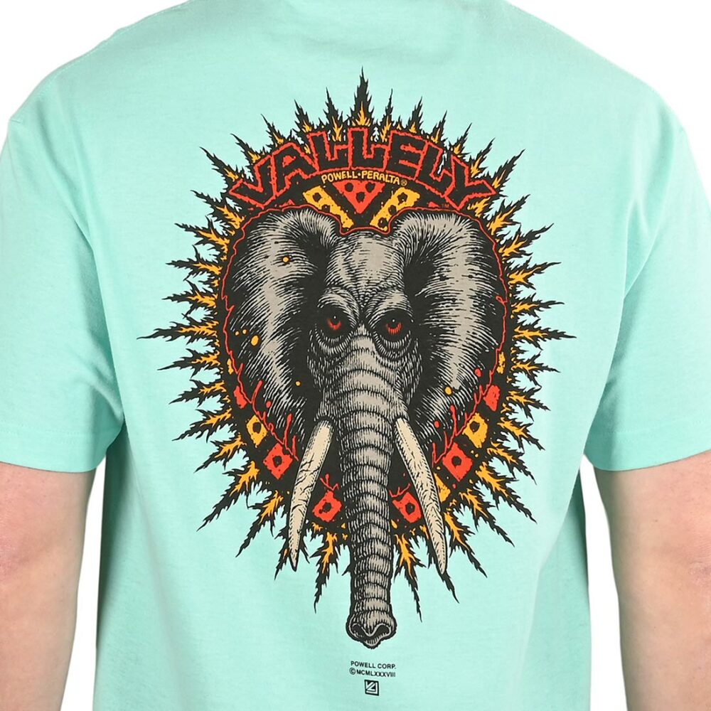 Powell Peralta Mike Vallely Elephant S/S T-Shirt - Celedon