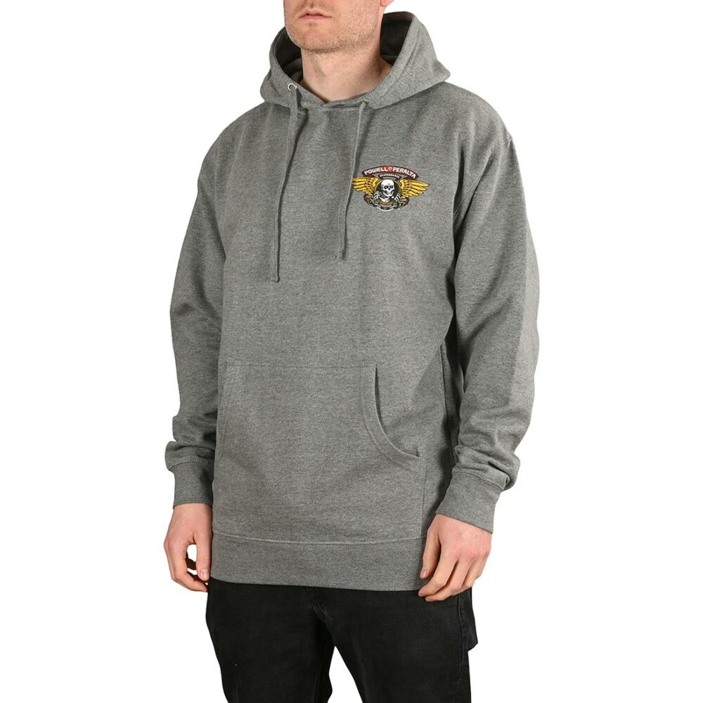 Powell Peralta Winged Ripper Pullover Hoodie - Grey Heather