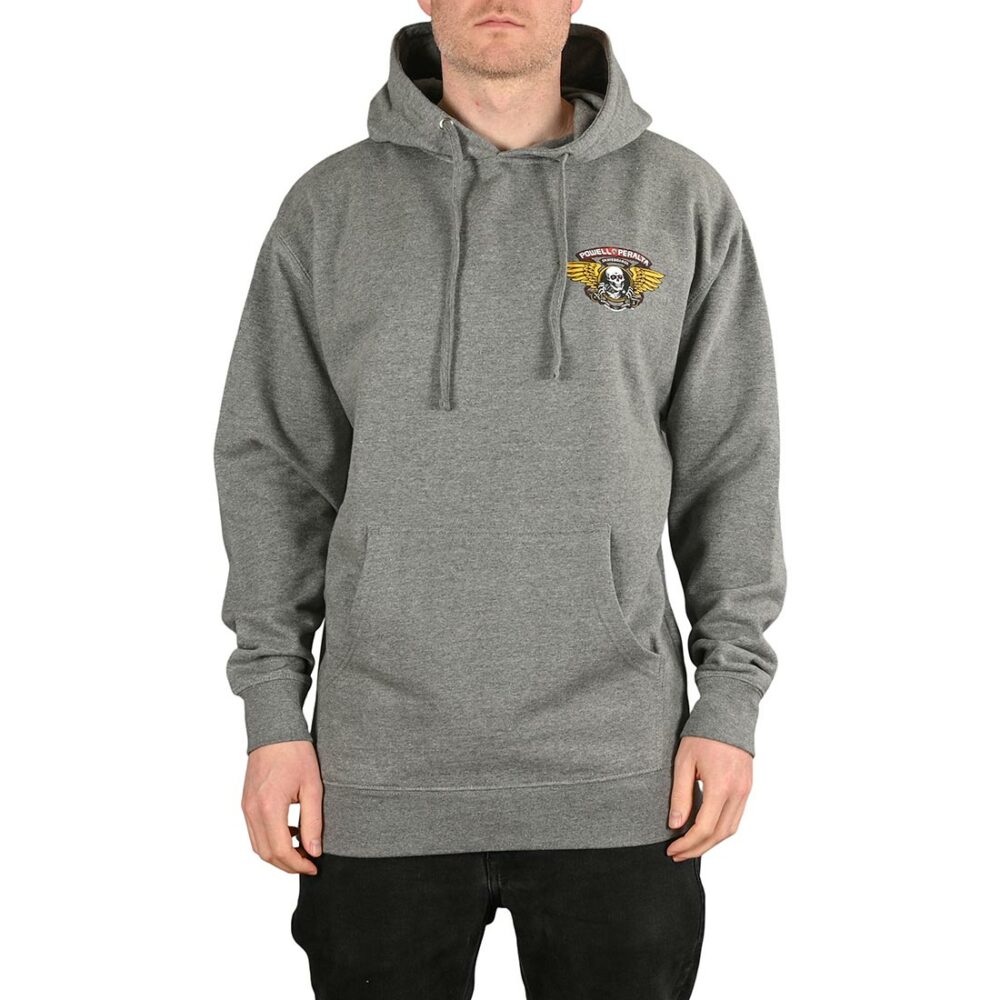 Powell Peralta Winged Ripper Pullover Hoodie - Grey Heather