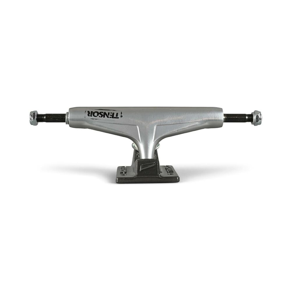 Tensor Aluminium Stencil Skateboard Trucks (Pair) - Raw/Black Fade