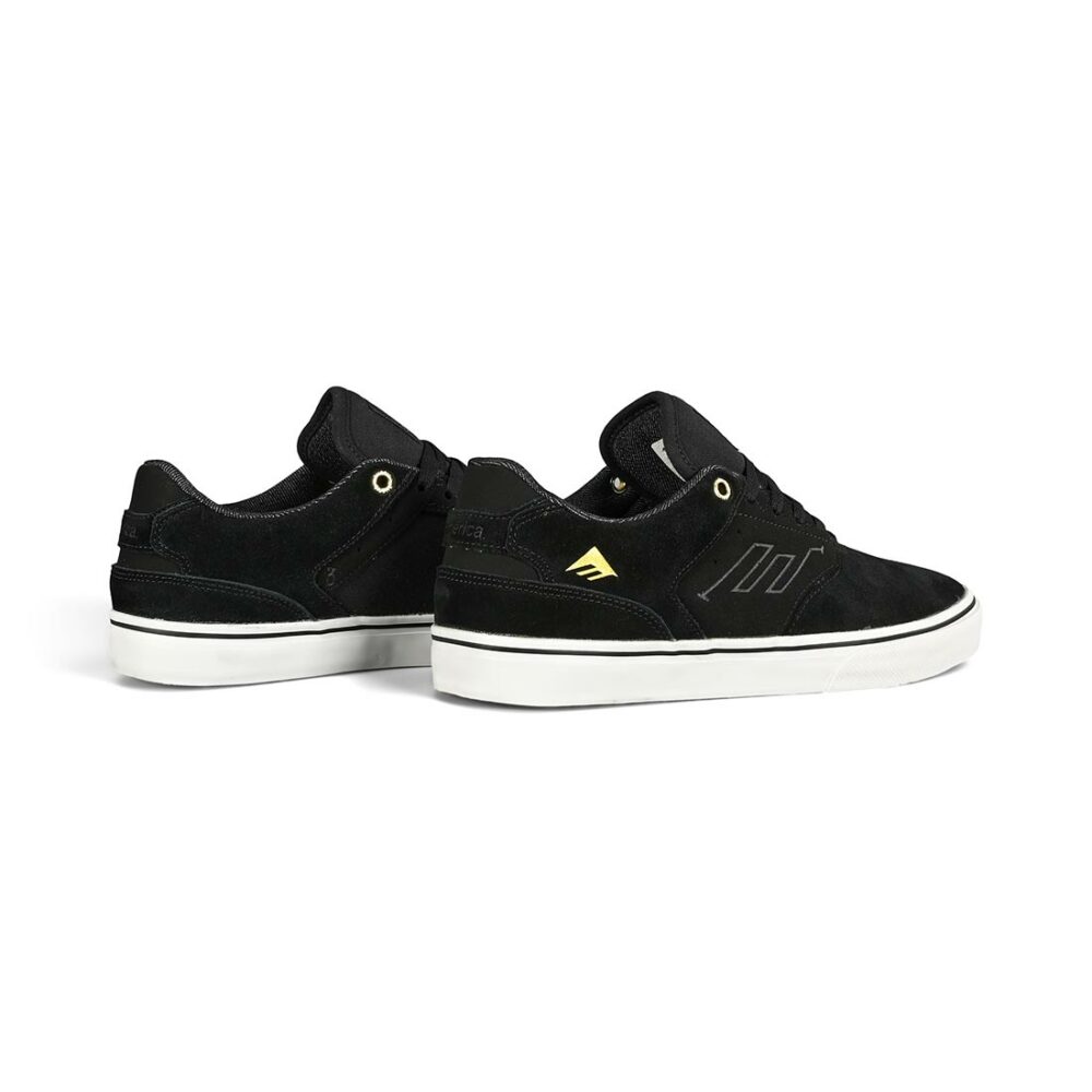 Emerica The Low Vulc Skate Shoes - Black/Gold/White