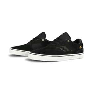 Emerica The Low Vulc Skate Shoes - Black/Gold/White