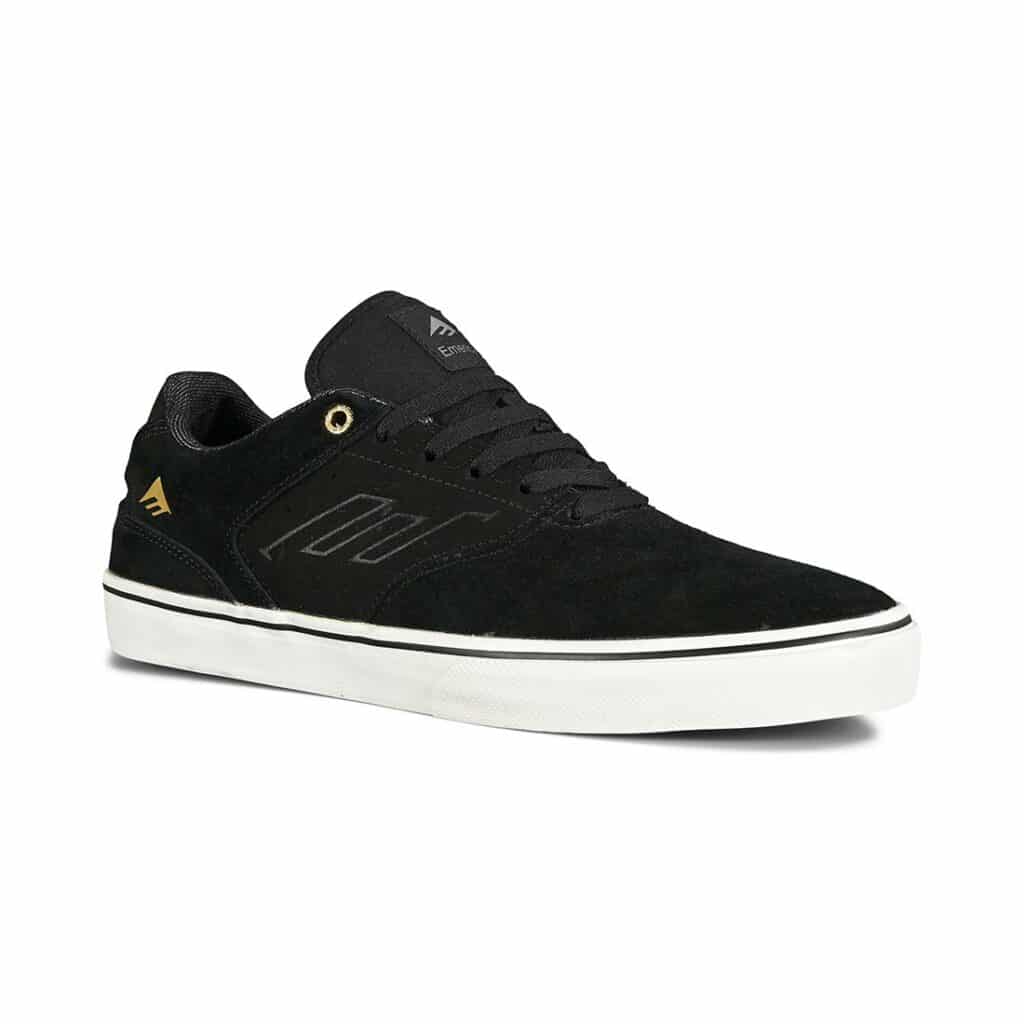 Emerica The Low Vulc Skate Shoes - Black/Gold/White