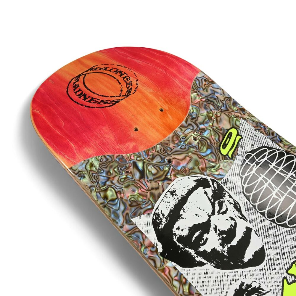 Madness Outcast R7 Slick Middle 8.625" Skateboard Deck - Orange/Multi