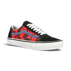 Vans old skool checkerboard black red store