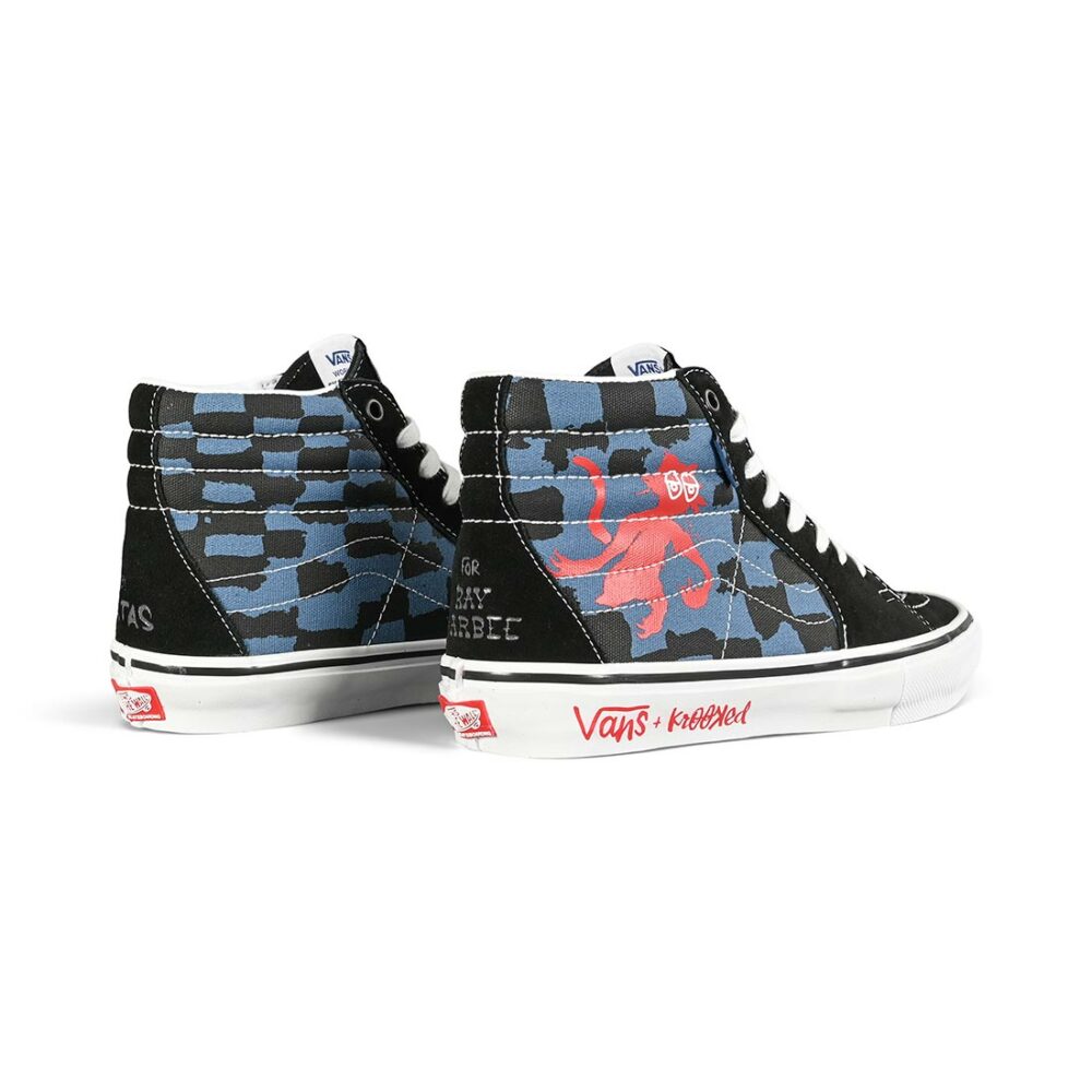 Vans x Krooked Sk8-Hi Skate Shoes - Natas for Ray Barbee