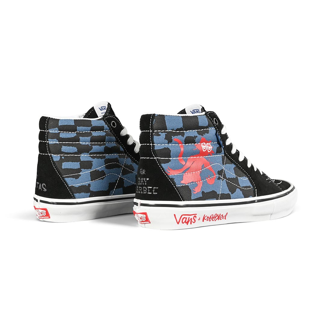 Vans x Krooked Sk8 Hi Skate Shoes Natas for Ray Barbee