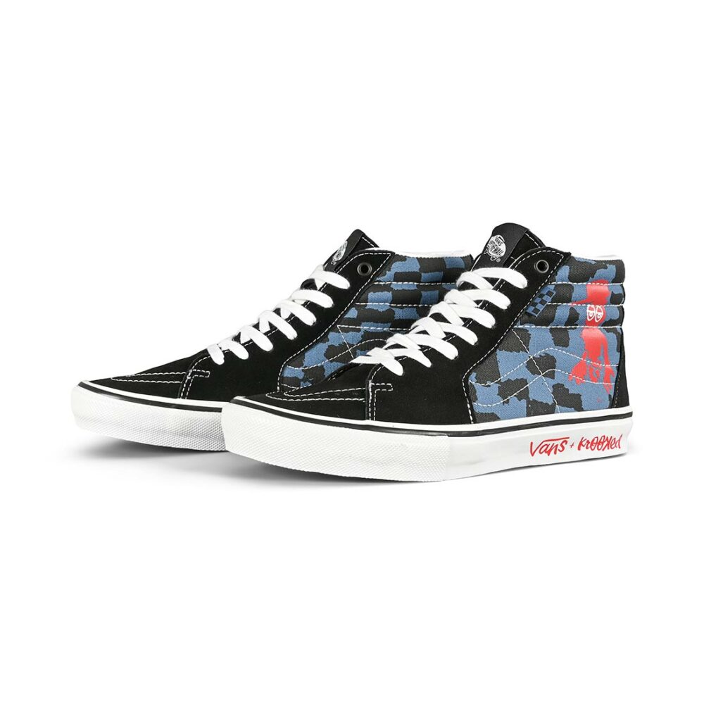 Vans x Krooked Sk8-Hi Skate Shoes - Natas for Ray Barbee
