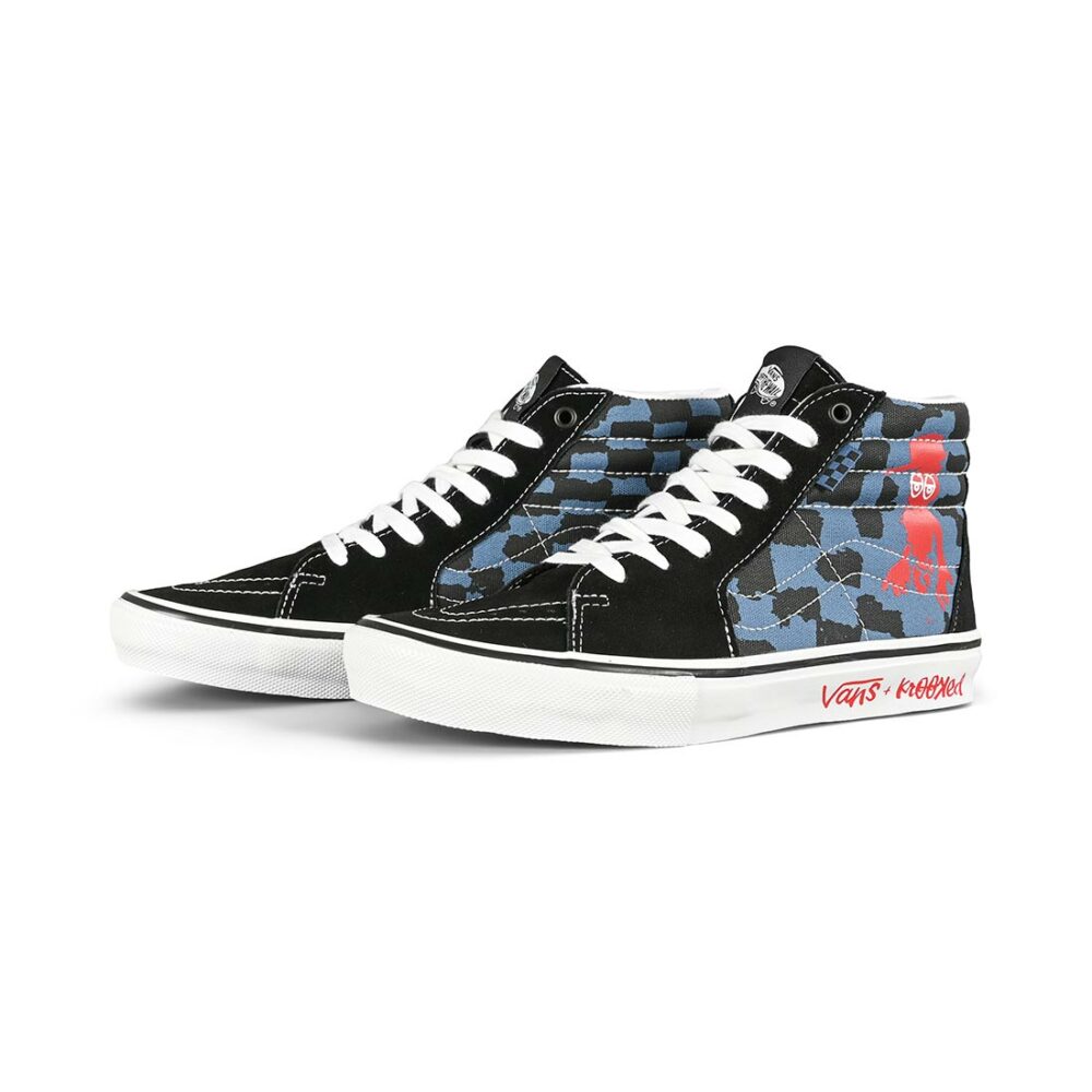 Vans x Krooked Sk8-Hi Skate Shoes - Natas for Ray