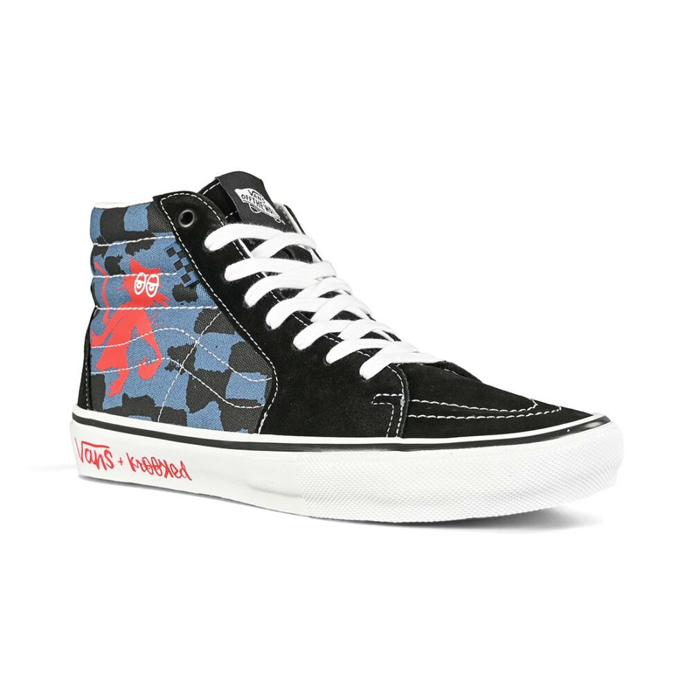 Vans x Krooked Sk8-Hi Skate Shoes - Natas for Ray Barbee