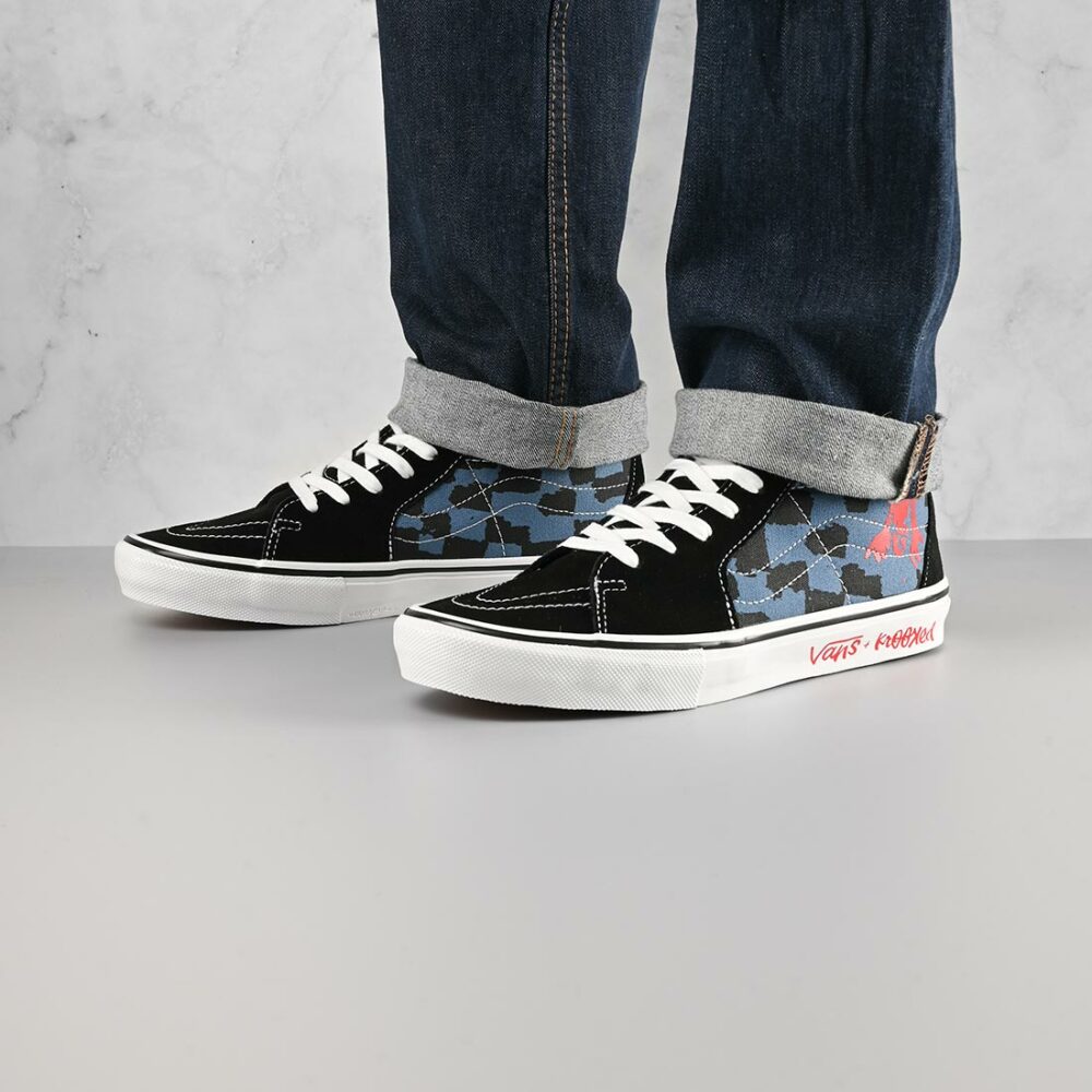 Vans x Krooked Sk8-Hi Skate Shoes - Natas for Ray Barbee