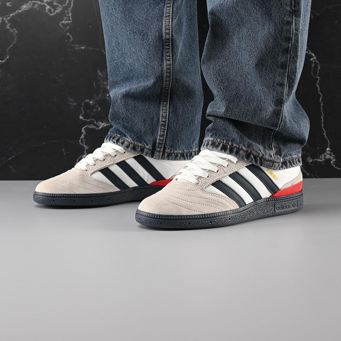 Adidas Busenitz Skate Shoes White/Navy/Navy - Supereight