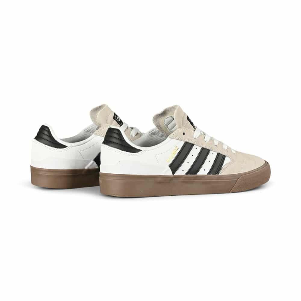 Adidas Busenitz Vulc II Skate Shoes - Cloud White/Core Black/Gold