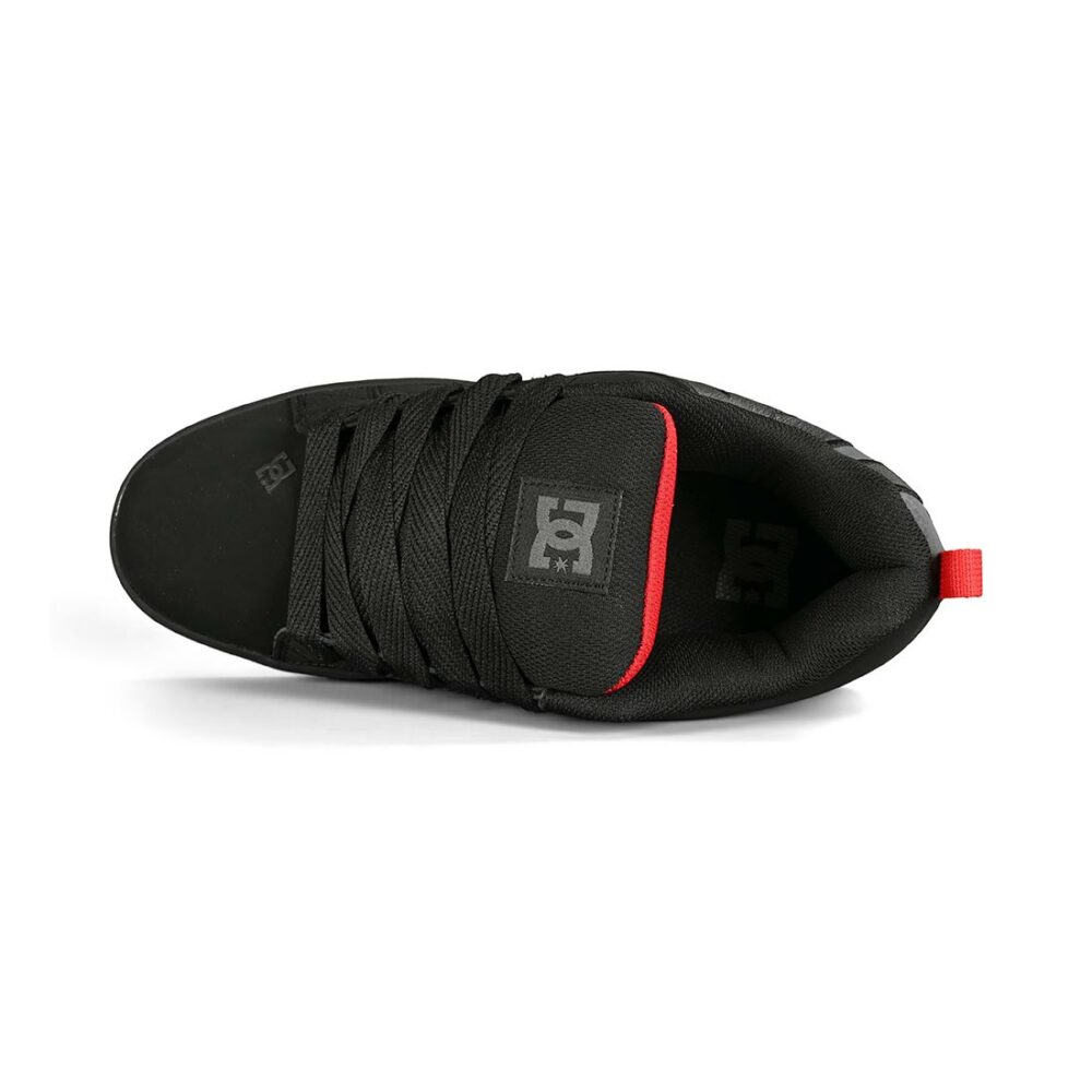 DC Court Graffik SQ Skate Shoes - Black/Grey/Red