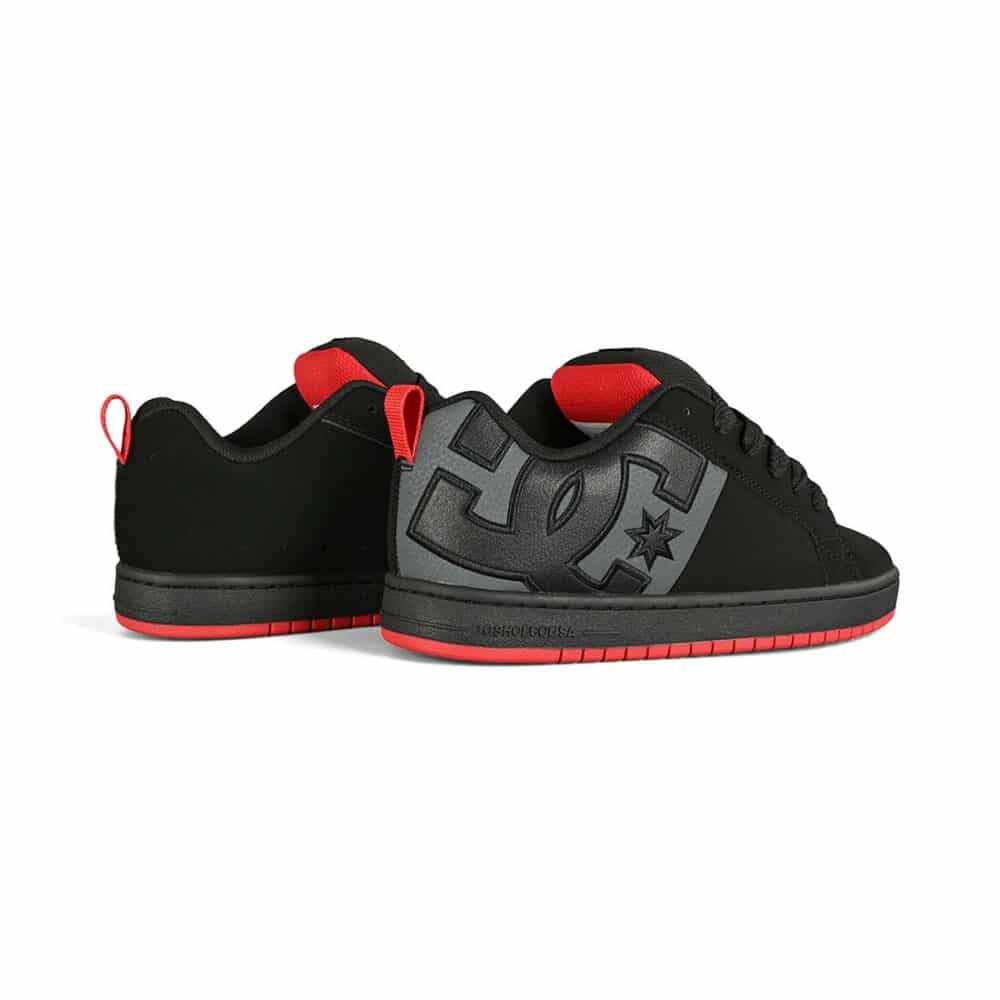 DC Court Graffik SQ Skate Shoes - Black/Grey/Red