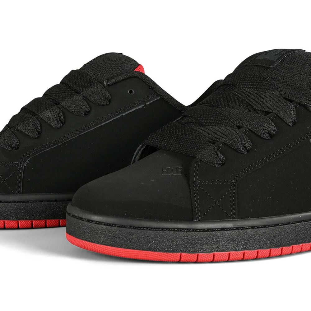 DC Court Graffik SQ Skate Shoes - Black/Grey/Red