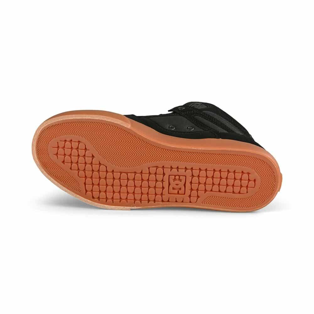 DC Pure High Top WC Skate Shoes - Black/Gum