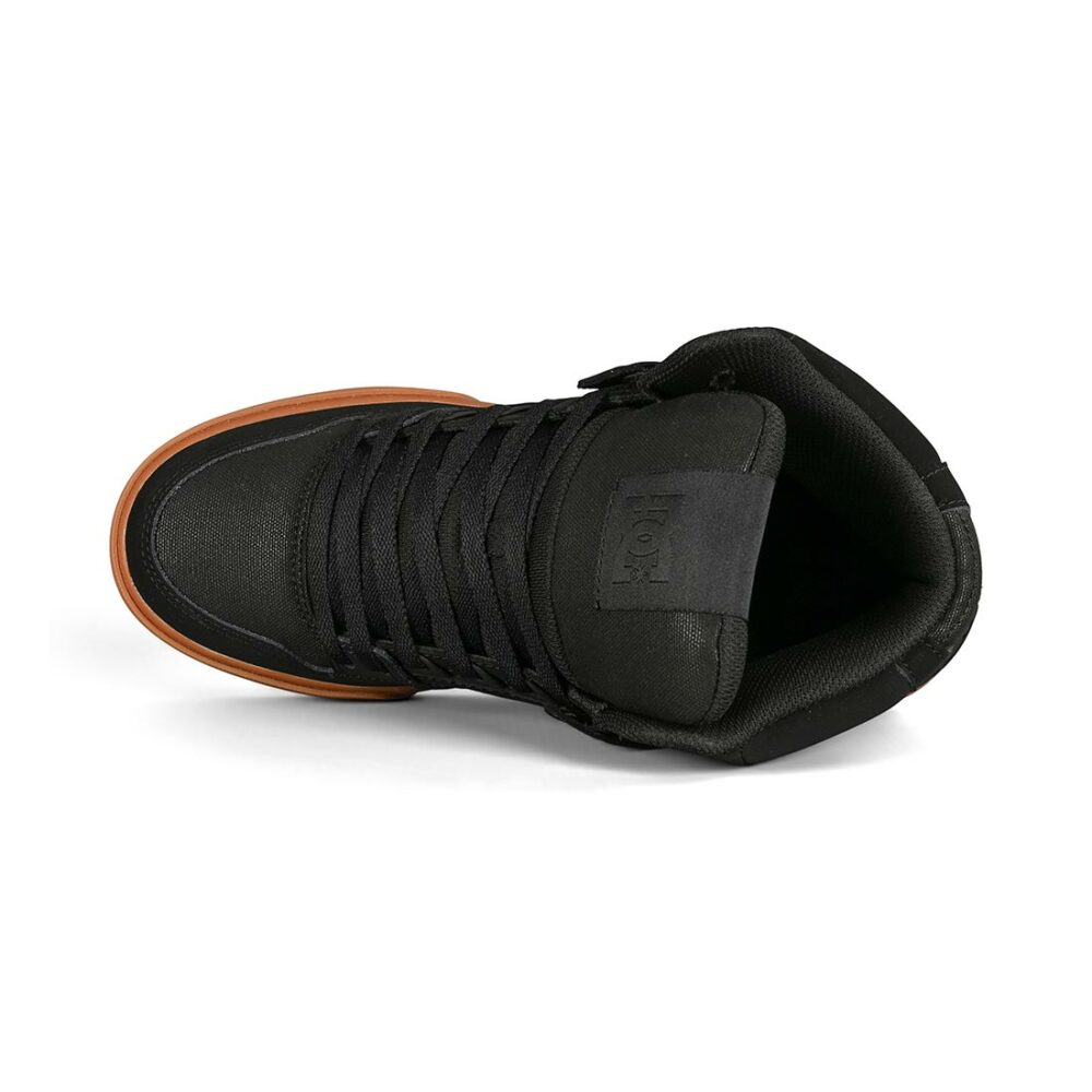 DC Pure High Top WC Skate Shoes - Black/Gum