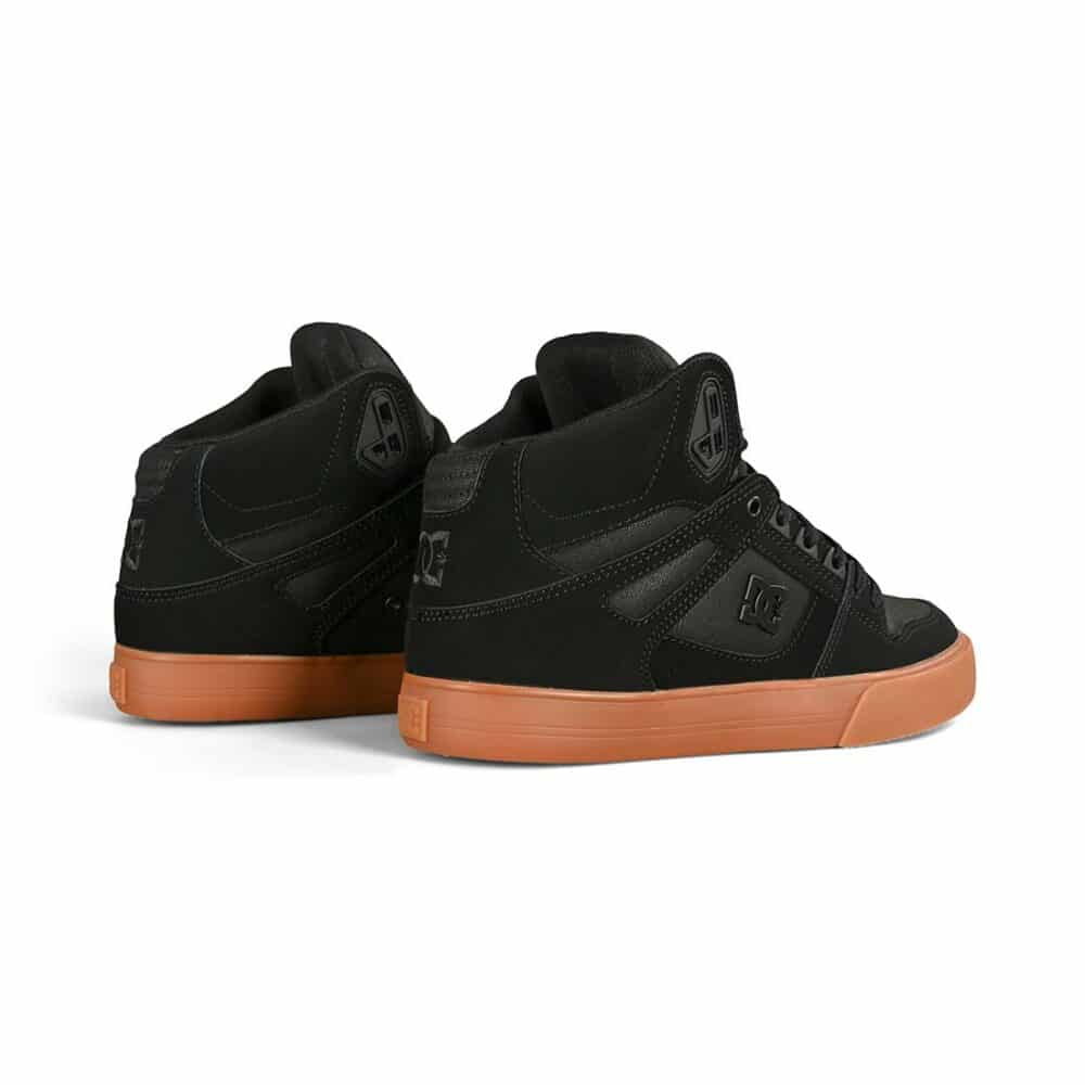 DC Pure High Top WC Skate Shoes - Black/Gum