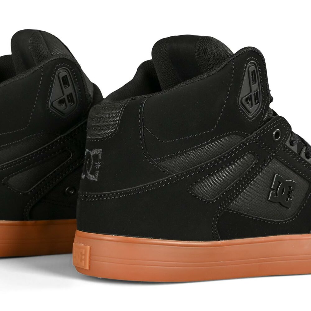 DC Pure High Top WC Skate Shoes - Black/Gum
