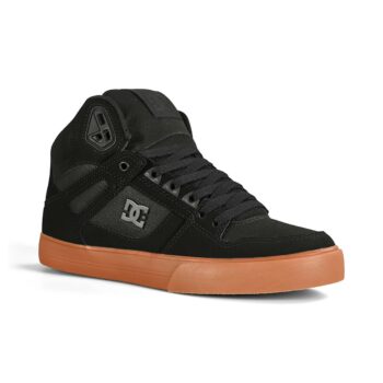 DC Pure High Top WC Skate Shoes - Black/Gum