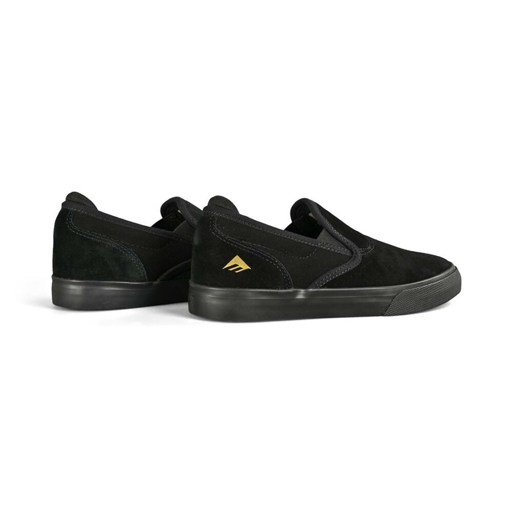 Emerica Wino G6 Slip-On (Youth) Skate Shoes - Black/Black