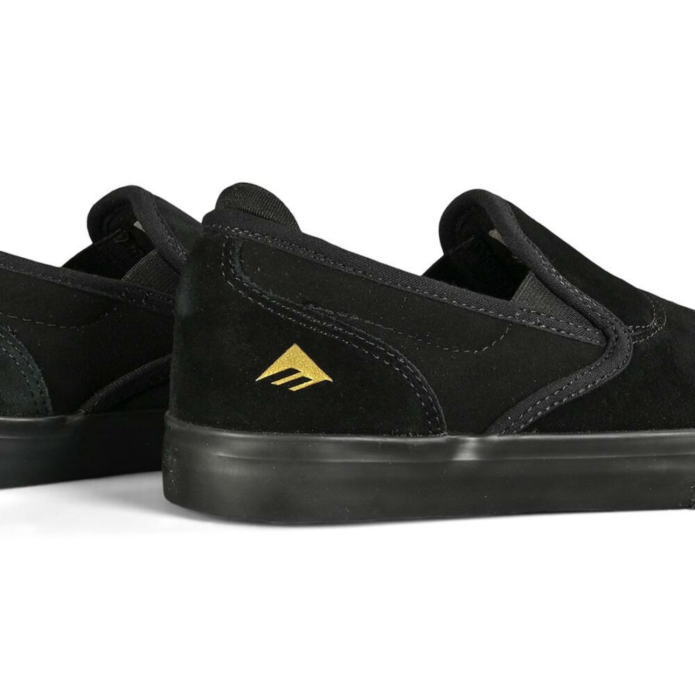 Emerica Wino G6 Slip-On (Youth) Skate Shoes - Black/Black