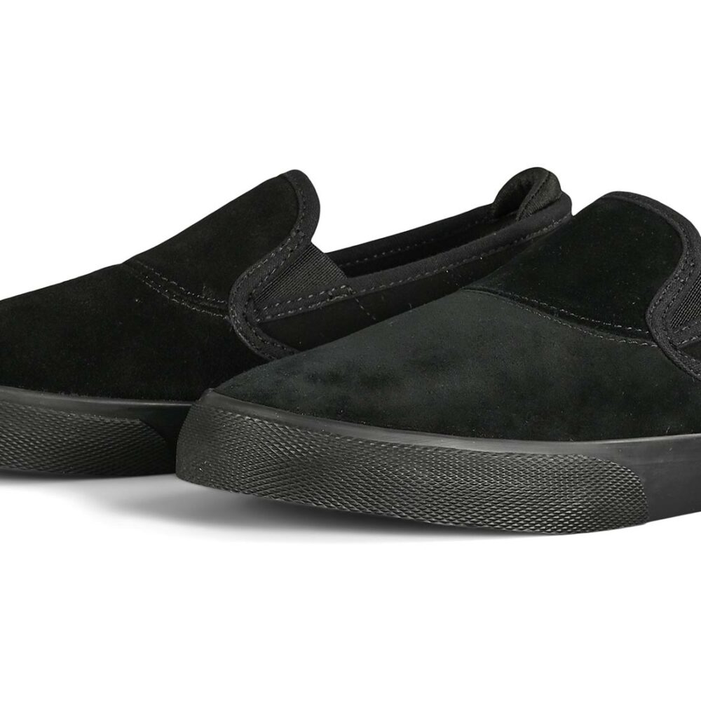 Emerica Wino G6 Slip-On (Youth) Skate Shoes - Black/Black