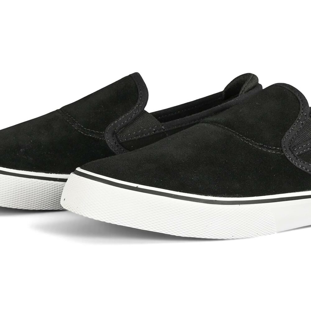 Emerica Wino G6 Slip-On (Youth) Skate Shoes - Black/White/Gold