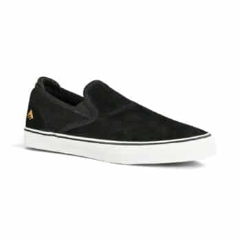 Emerica Wino G6 Slip-On (Youth) Skate Shoes - Black/White/Gold