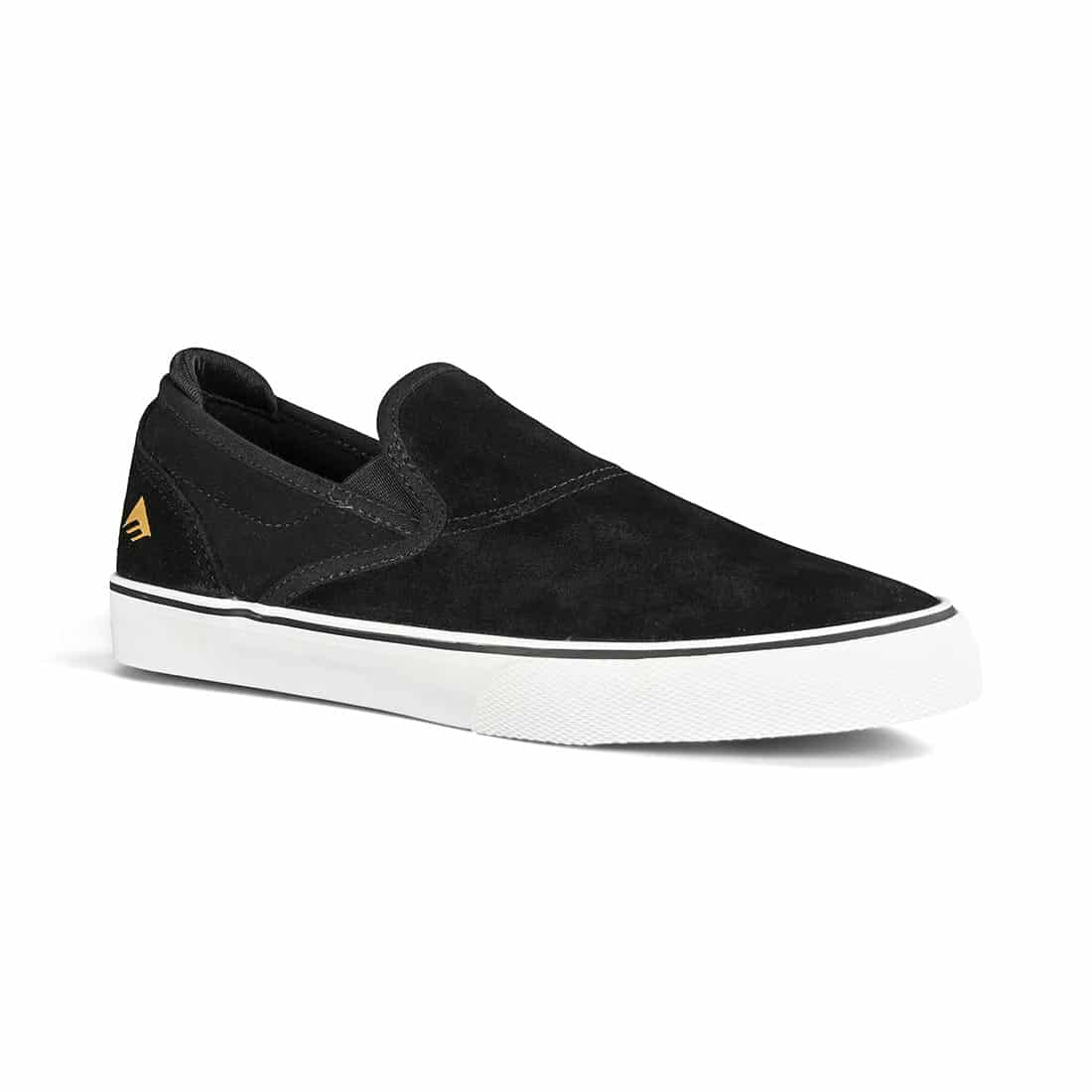 Emerica Wino Slip On Youth Skate Shoes Black White Gum