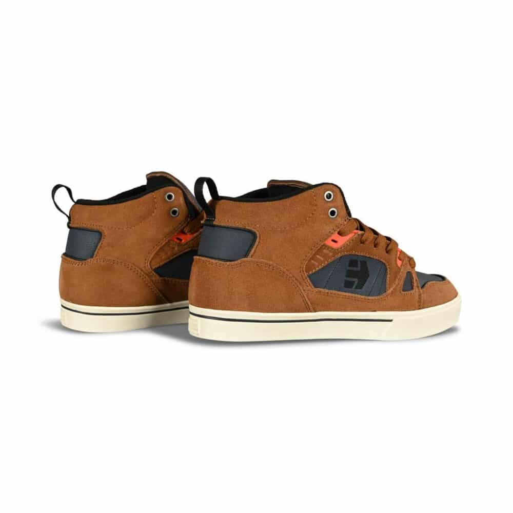 Etnies Agron High-Top Skate Shoes - Brown/Navy