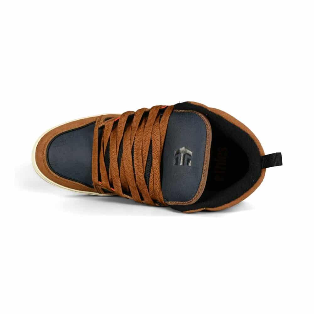 Etnies Agron High-Top Skate Shoes - Brown/Navy