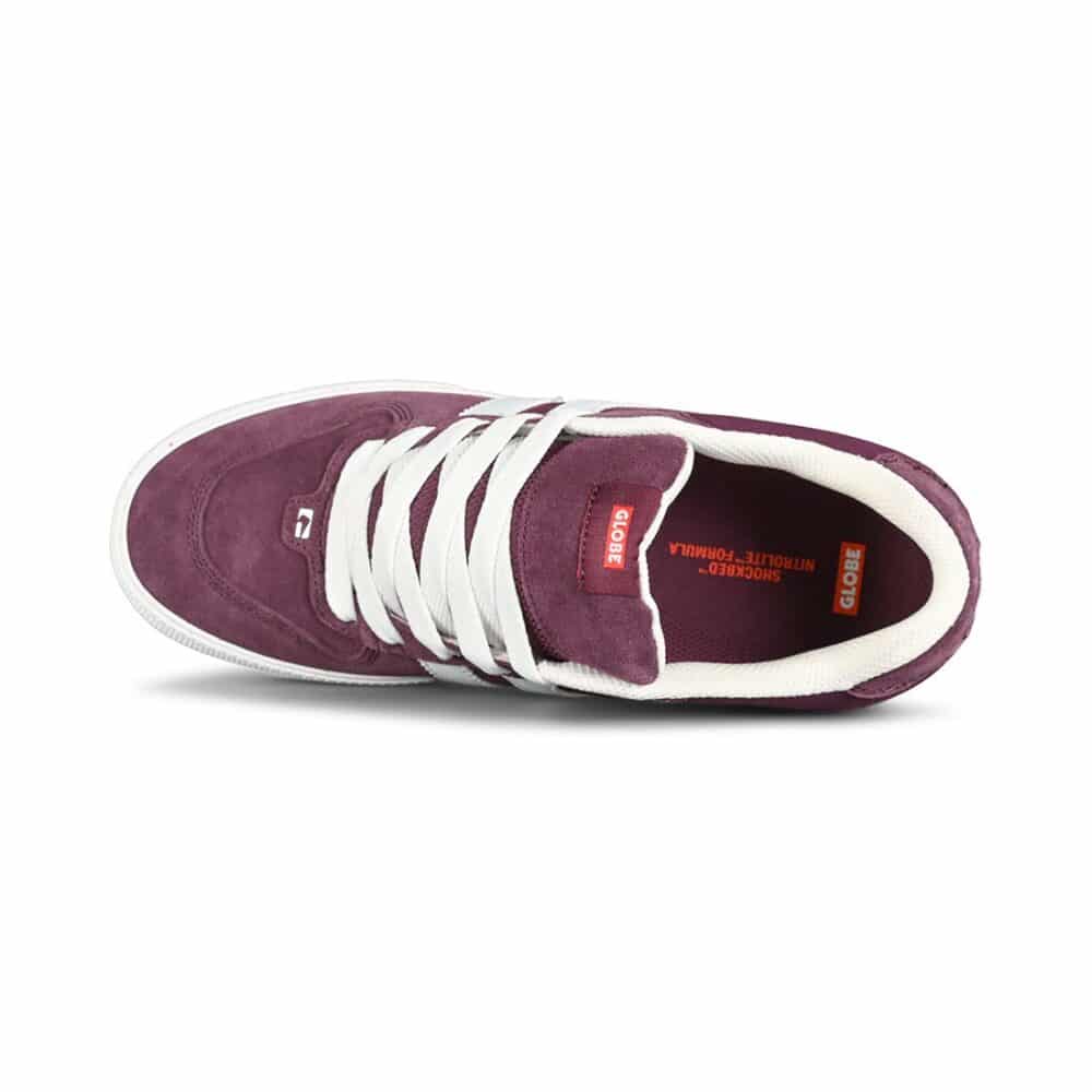 Globe Encore 2 Skate Shoes - Beetroot/White